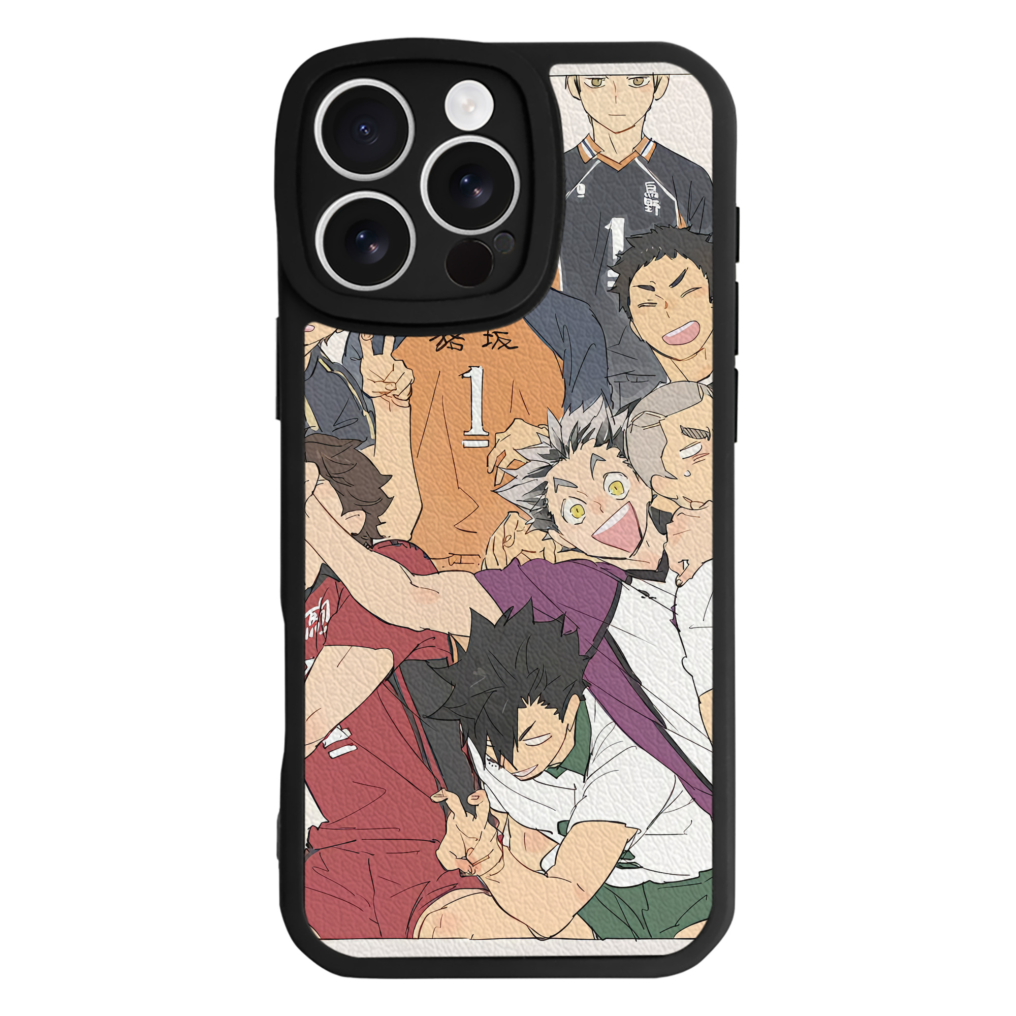 （画像用） ハイキュー!! Haikyu!! 【iPhone 16シリーズ対応】シリコンスマホケース（レザー調） 材質：シリコン